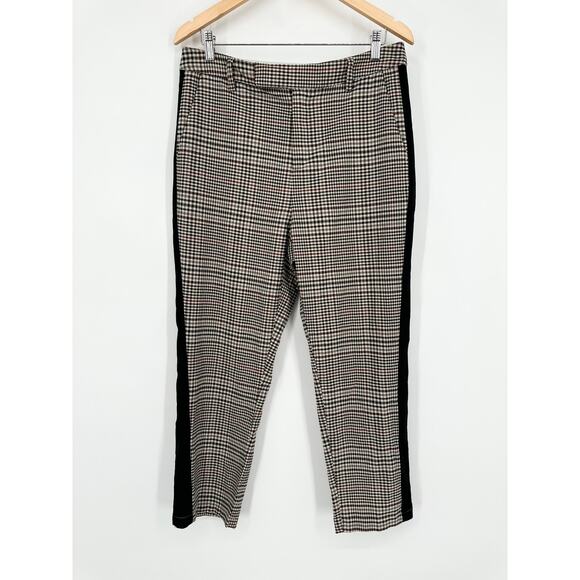 Who What Wear Glen Plaid Cropped Ankle Pants High Rise Preppy Trouser - Picture 3 of 8